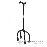 Трость металл (алюмин сплав) регулир по высоте на 4-х опорах 22У/4