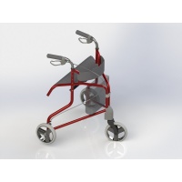 Ходунки-роляторы с ручным тормозом, стальные, трёхколёсные