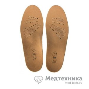 Стельки ортопедические кожаные при поперечном и продольном плоскостопии на жестком основании АТ 53501
